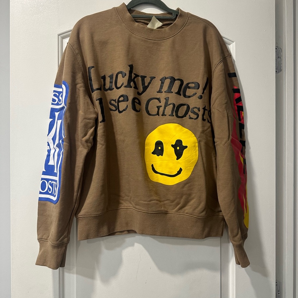 Brown Graphic Crewneck Sweater